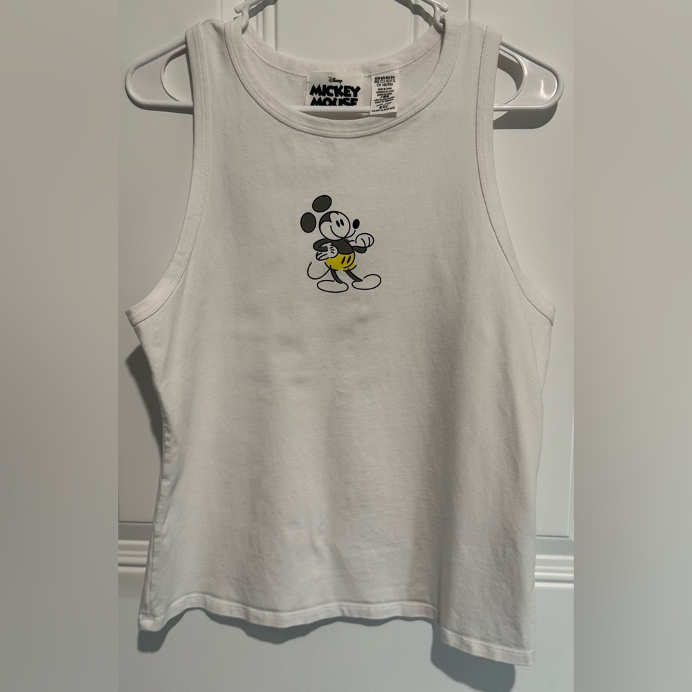 Disney White Tank Top with Mickey Mouse
